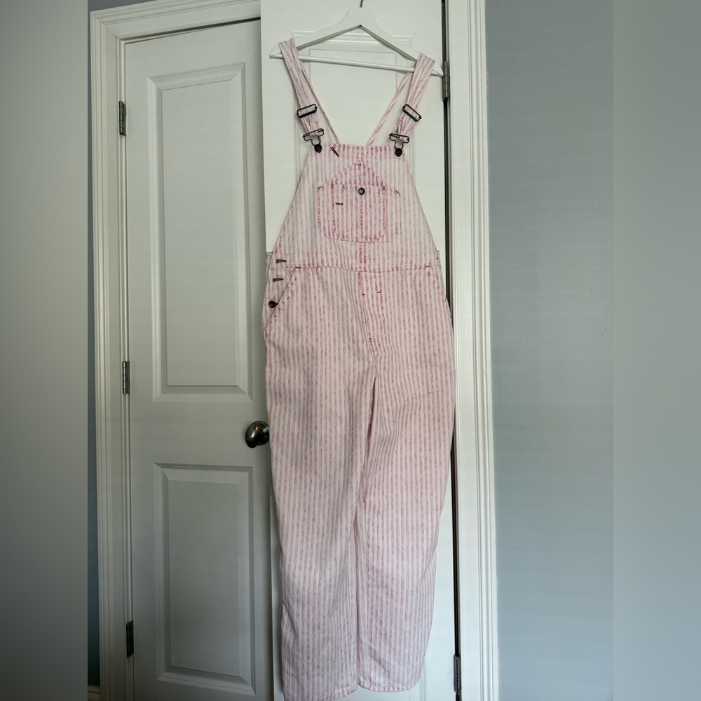 Faherty pink striped coveralls